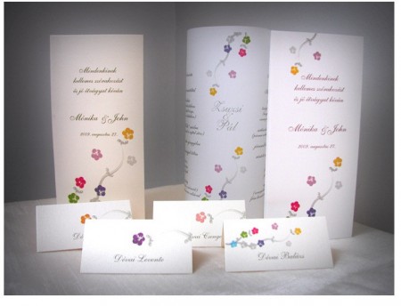 Ültető kártya + menü kártya